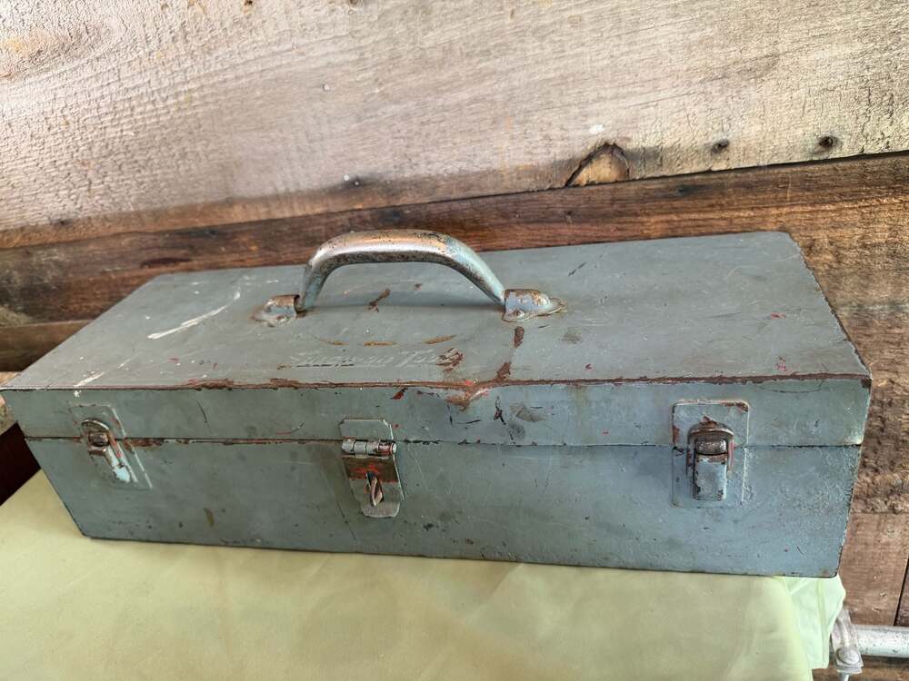 Vintage Snap-on Tools Embossed Steel Metal Toolbox